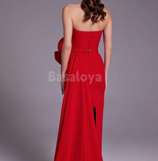 SP0117 Classic Gradient Pink Sweetheart Mermaid Pleated Prom Dress with Train