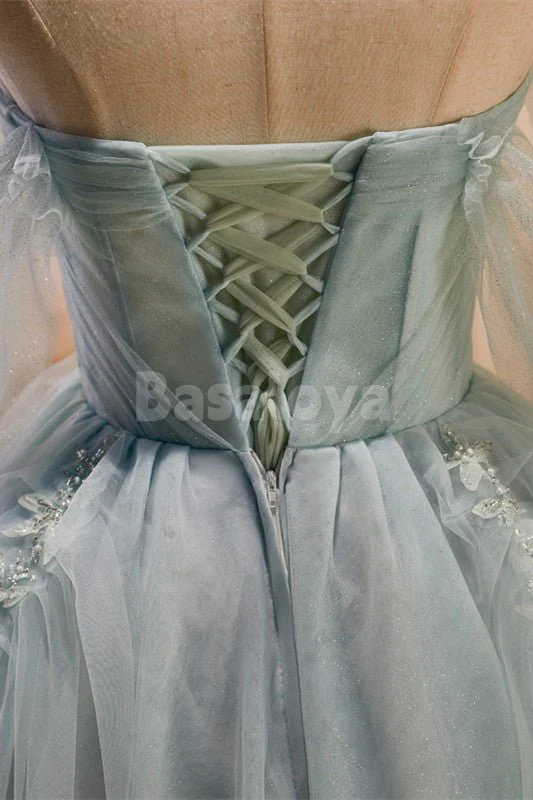 HM0152 Graceful Off Shoulder A-Line Mini Homecoming Dress with Pearls