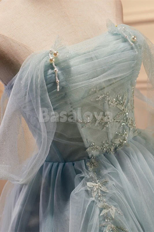 HM0152 Graceful Off Shoulder A-Line Mini Homecoming Dress with Pearls