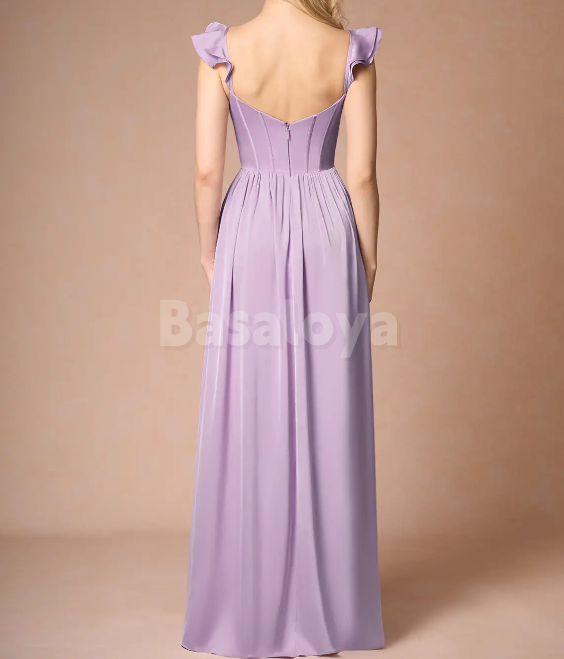 SP0268 Graceful Light Purple Off-Shoulder A-Line Pleats Prom Dress with Slit