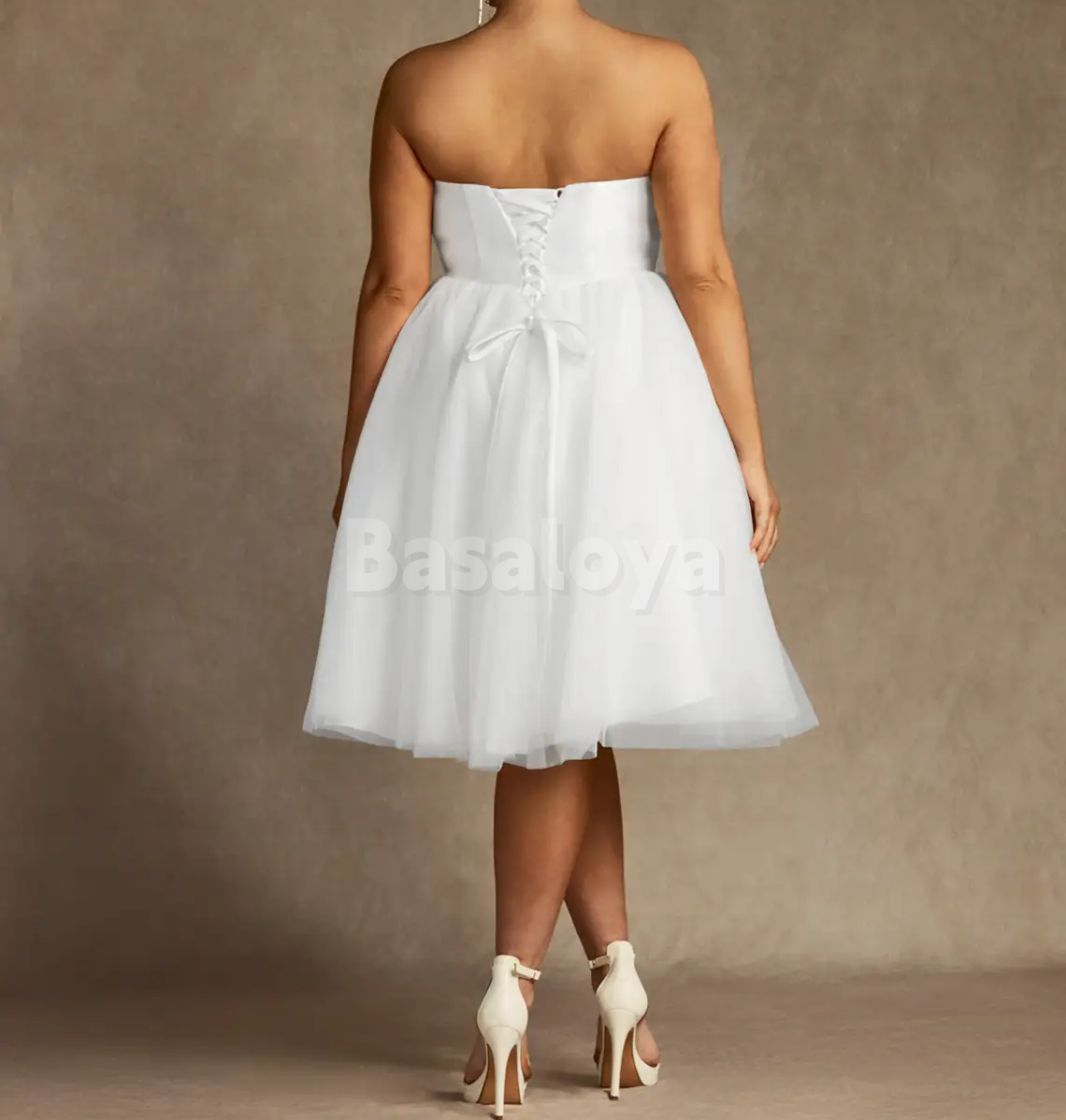 WD0133 Simple White Sweetheart A-Line Pleats Wedding Dress Bridal Gown
