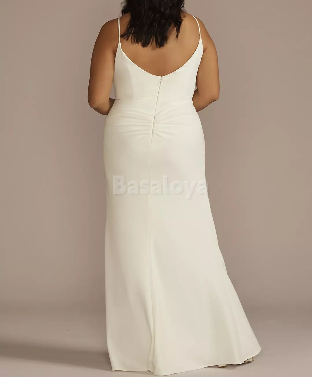 WD0005 Bohemian Spaghetti Straps Mermaid Beach Wedding Dress