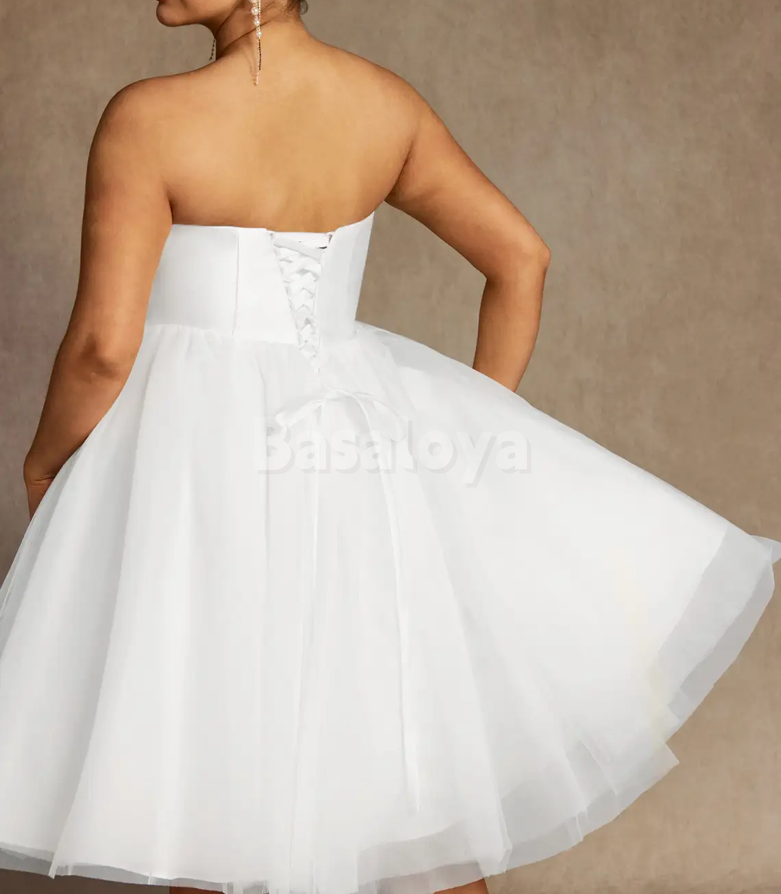 WD0133 Simple White Sweetheart A-Line Pleats Wedding Dress Bridal Gown