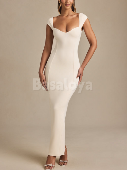 SP0299 Simple Black Sweetheart Mermaid Satin Prom Dress Formal Gown