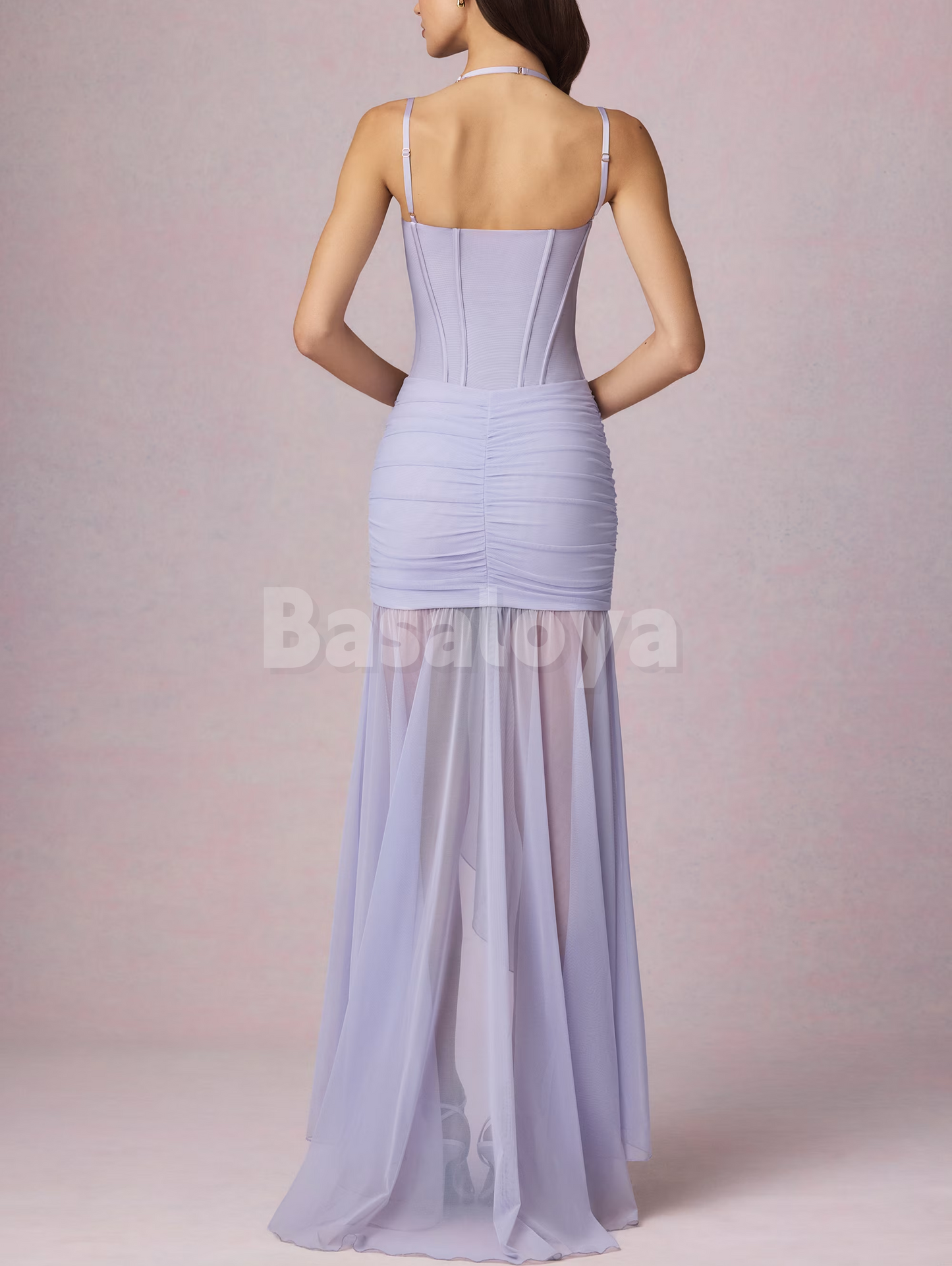 SP0294 Graceful Lilac Sweetheart Sheath Prom Dress Party Gown with Slit