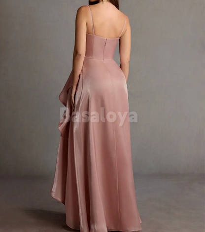 SP0262 Classic Blue Strapless Sheath Long Pleats Prom Dress Party Gown